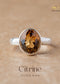 citrine silver ring | the zen crystals