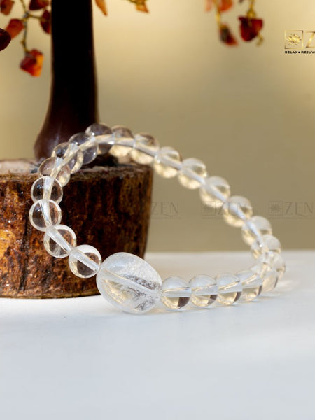 Clear quartz tumble bracelet | The Zen Crystals