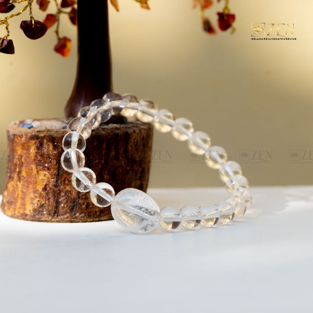 Clear quartz tumble bracelet | The Zen Crystals