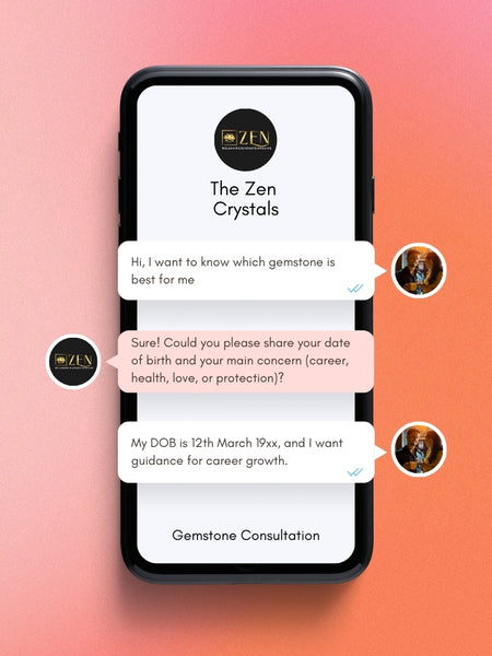 Crystal expert recommending the right gemstone for career, love, health, and protection