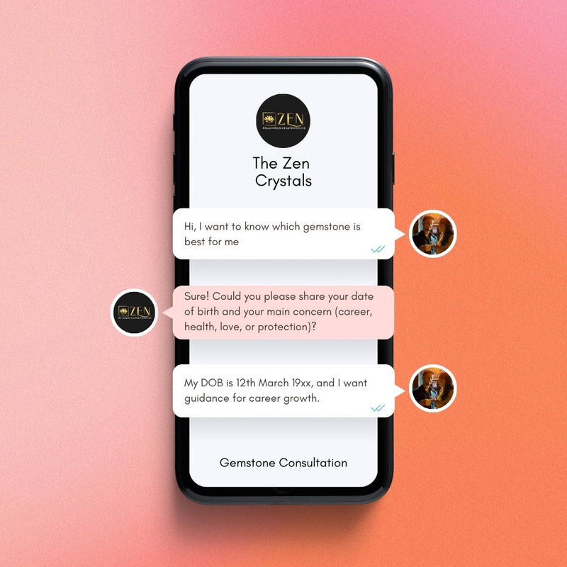 Crystal expert recommending the right gemstone for career, love, health, and protection