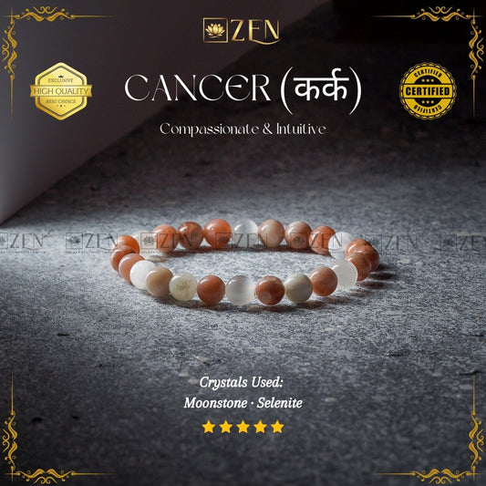 Cancer Zodiac Bracelet | The Zen Crystals