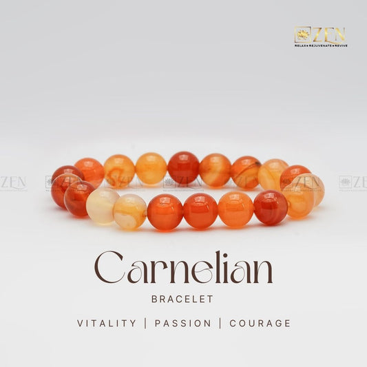 Carnelian 10mm Bracelet | The Zen Crystals