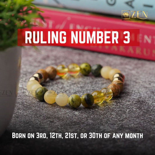 Ruling Number 3 Bracelet - The Zen Crystals