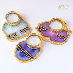 agate candle holder | the zen crystals