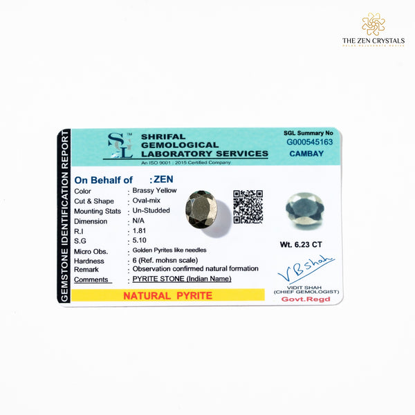 certified pyrite stone