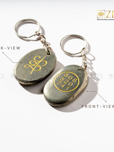Pyrite Prosperity Coin Keyring Featuring Zibu Symbol of Abundance