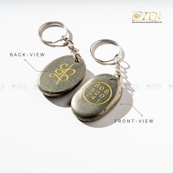 Pyrite Prosperity Coin Keyring Featuring Zibu Symbol of Abundance