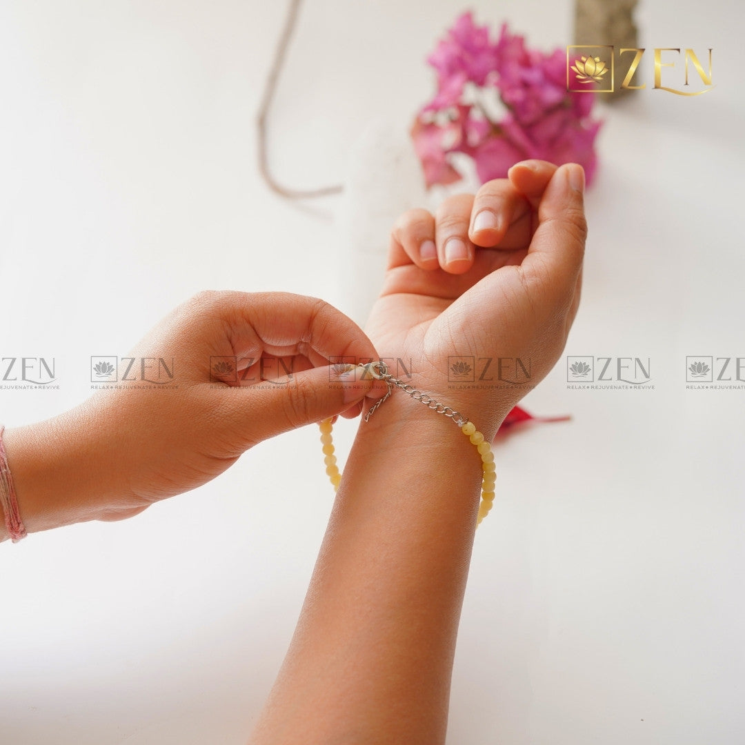 Yellow Calcite Bracelet  4mm | The Zen Crystals