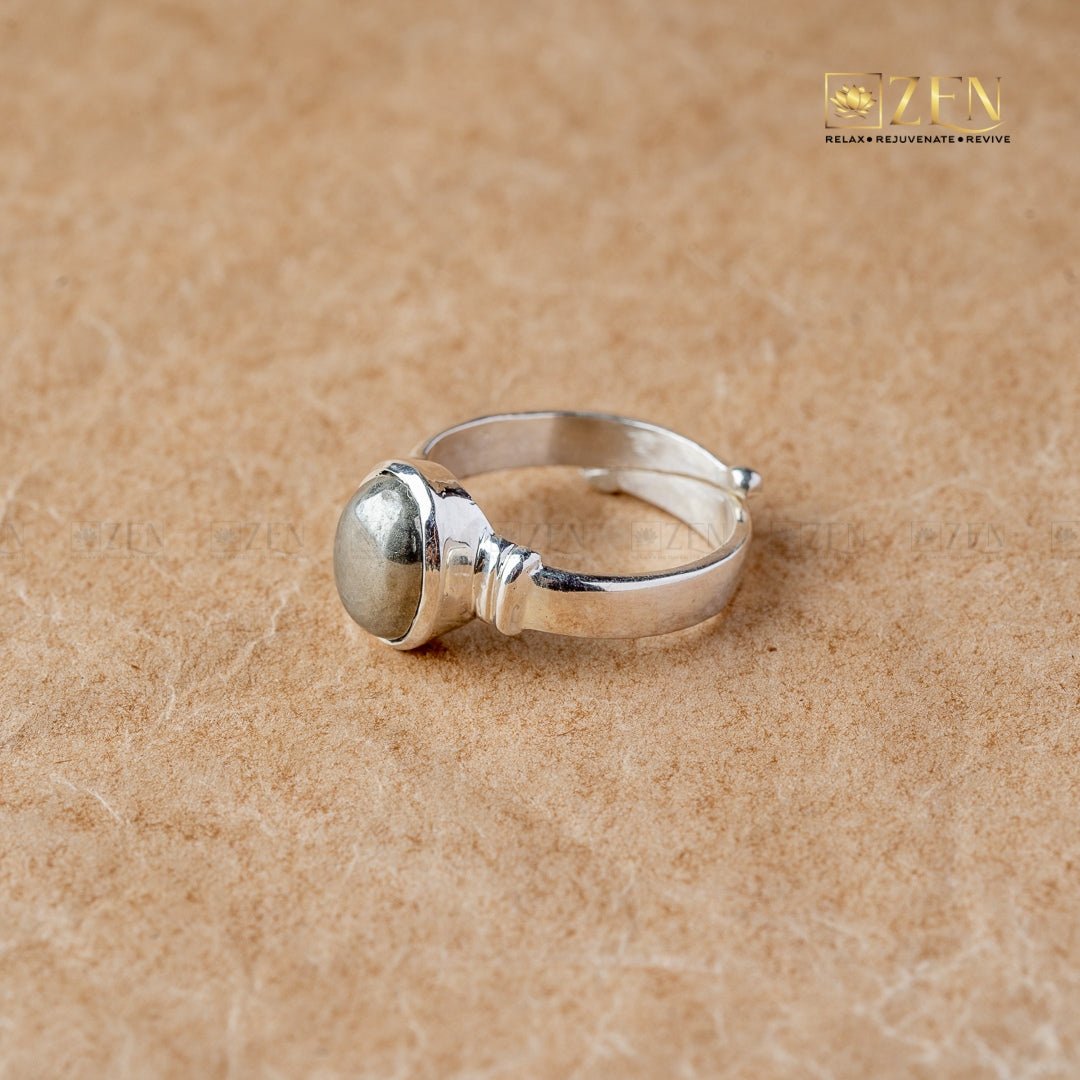 Pyrite silver ring | the zen crystals