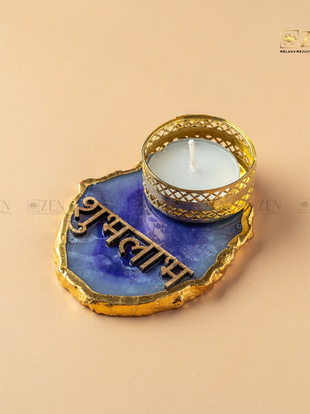 agate candle holder | the zen crystals