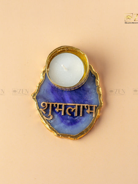 agate candle holder | the zen crystals