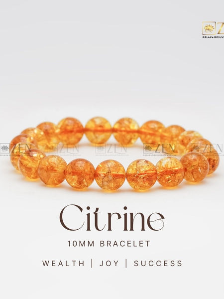 citrine 10mm bracelet | The Zen Crystals