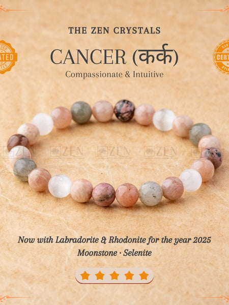 Cancer Zodiac Bracelet (कर्क राशि) | the zen crystals