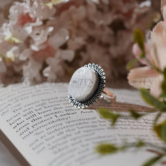 rough selenite ring | The Zen Crystals