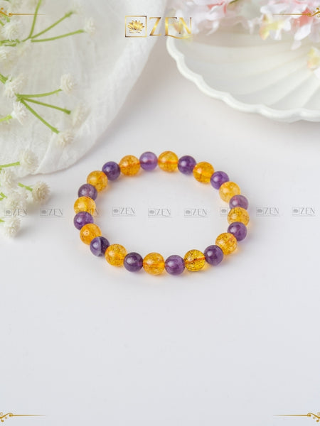amethyst citrine combination bracelet | the zen crystals