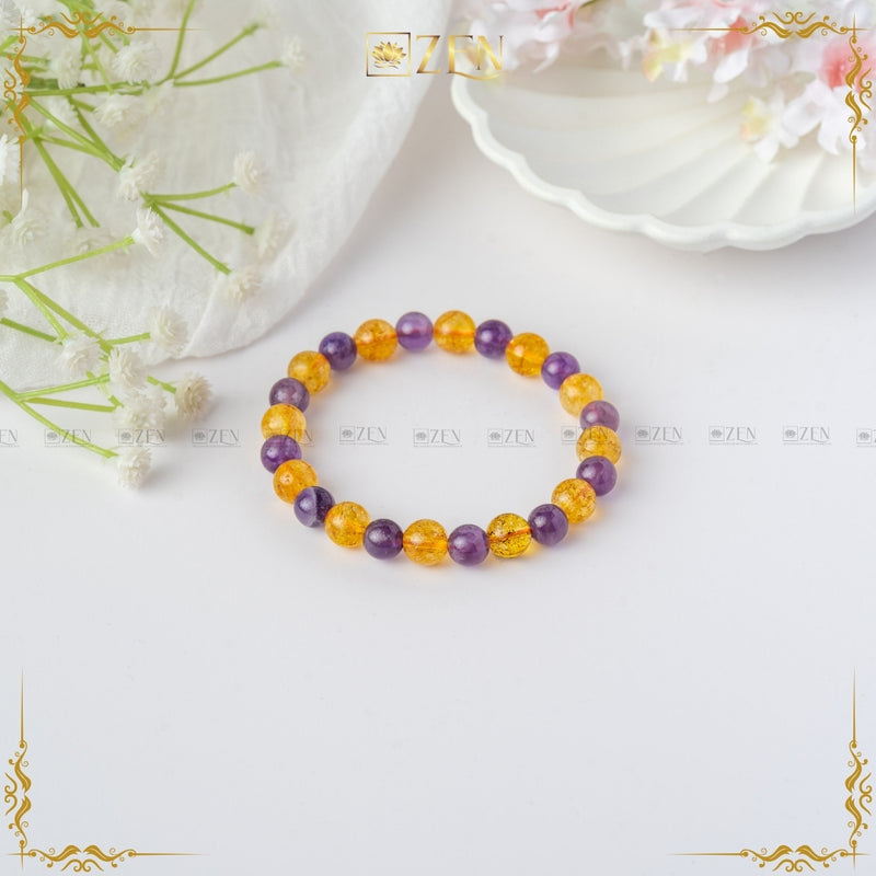 amethyst citrine combination bracelet | the zen crystals