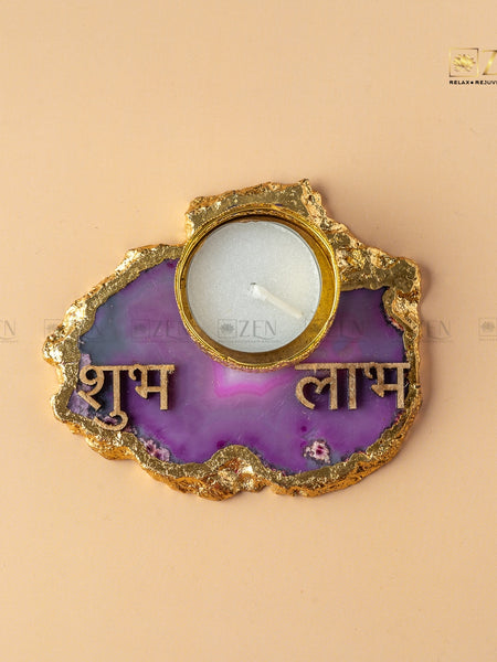 agate candle holder | the zen crystals