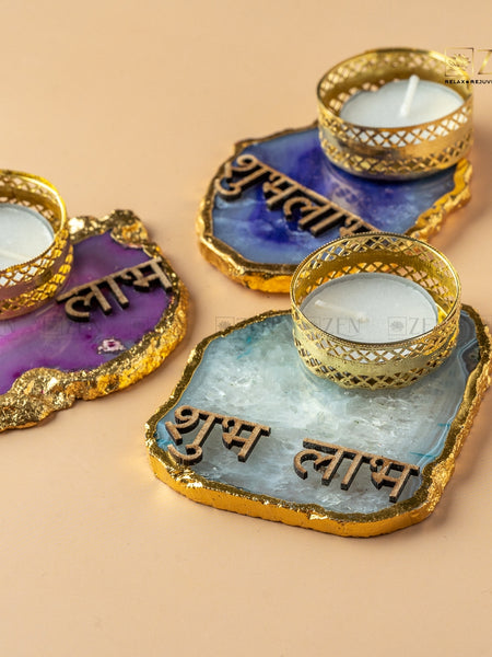 agate candle holder | the zen crystals