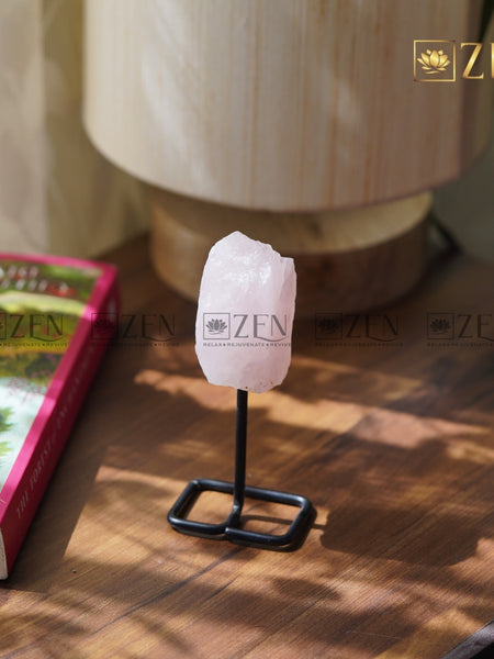 Rose Quartz on stand | The Zen Crystals