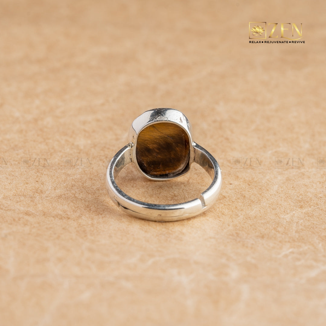 free size tiger eye ring | the zen crystals
