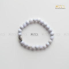 Authentic Blue Lace Agate Bracelet | The Zen Crystals