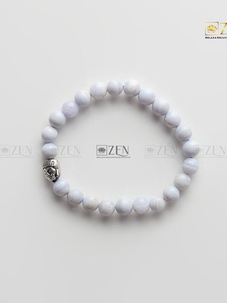 Authentic Blue Lace Agate Bracelet | The Zen Crystals