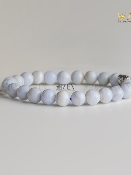 Blue Lace Agate Bracelet | The Zen Crystals