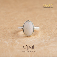 opal silver ring | the zen crystals