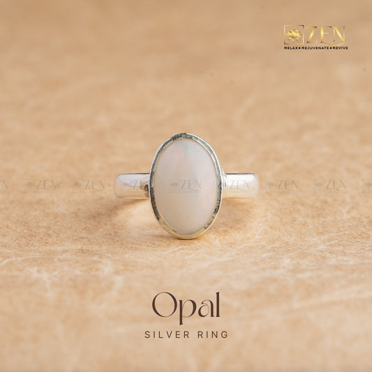 opal silver ring | the zen crystals