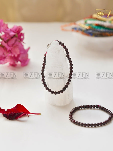Garnet Bracelet 4mm | The Zen Crystals