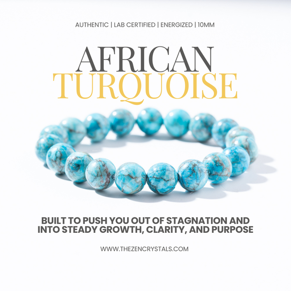 south african turquoise bracelet | the zen crystals