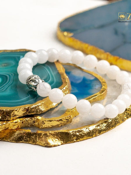 Zen White Agate Bracelet For Brain Power - The Zen Crystals