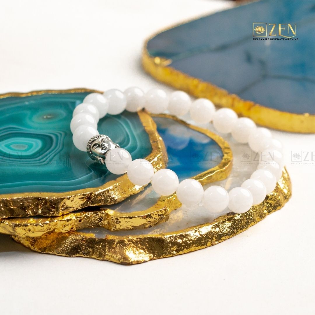 Zen White Agate Bracelet For Brain Power - The Zen Crystals