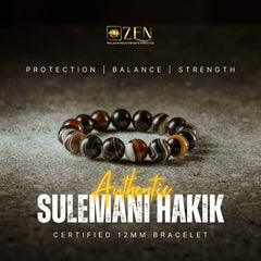 Sulemani Hakik 12mm bracelet for men | The Zen Crystals