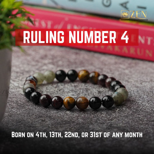 Ruling Number 4 Bracelet - The Zen Crystals