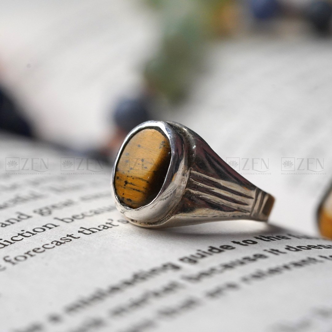 Tiger eye silver ring | the Zen crystals