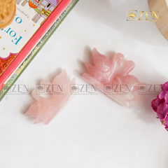 Rose Quartz Duck Pair | The Zen Crystals