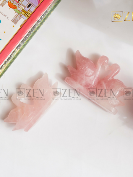 Rose Quartz Duck Pair | The Zen Crystals