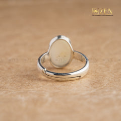 opal silver ring | the zen crystals