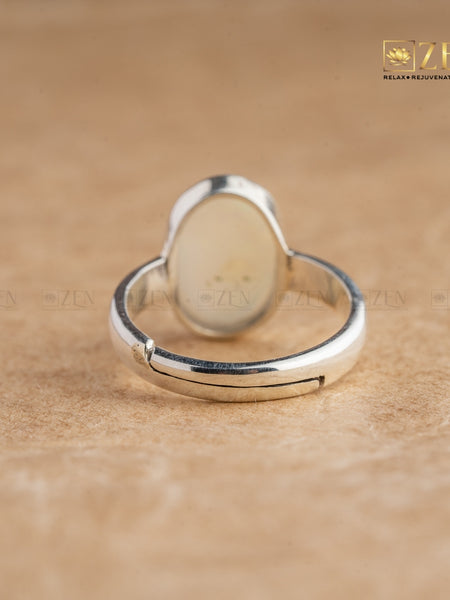 opal silver ring | the zen crystals