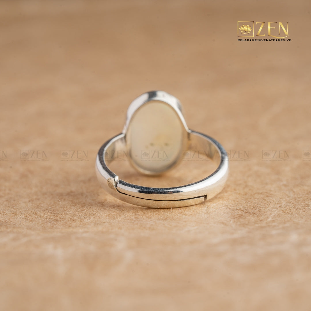 opal silver ring | the zen crystals