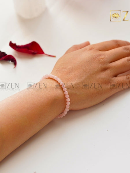 Rose Quartz Bracelet 4mm | The Zen Crystals