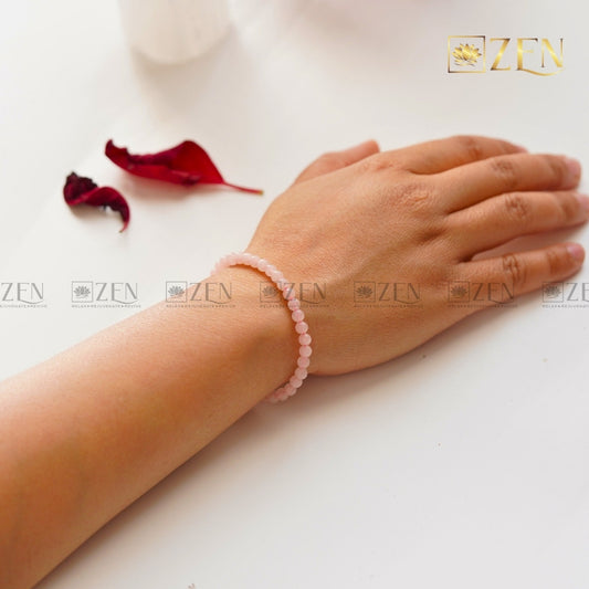 Rose Quartz Bracelet 4mm | The Zen Crystals