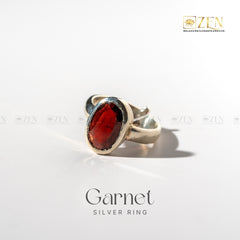 Garnet Silver Ring