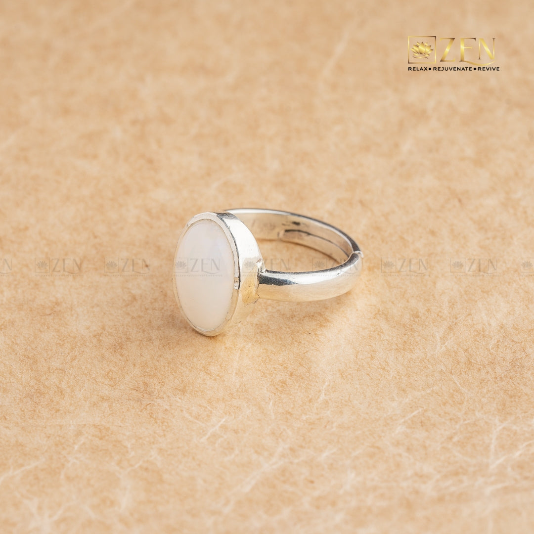 opal silver ring | the zen crystals