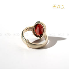 Garnet Silver Ring