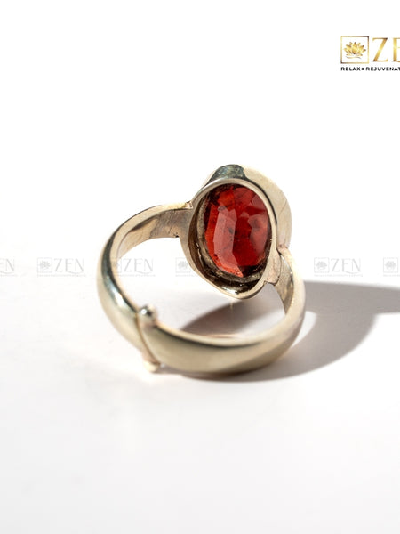 Garnet Silver Ring