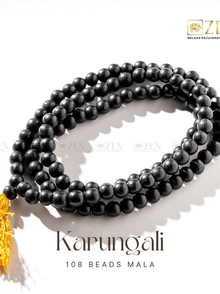 Black Karungali prayer beads for mindfulness and spiritual practices