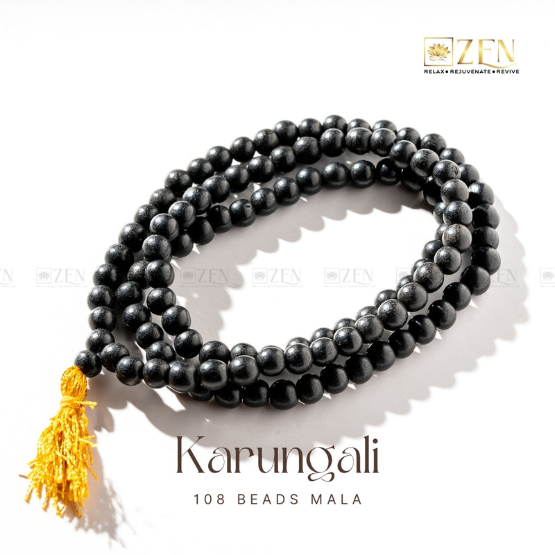 Black Karungali prayer beads for mindfulness and spiritual practices